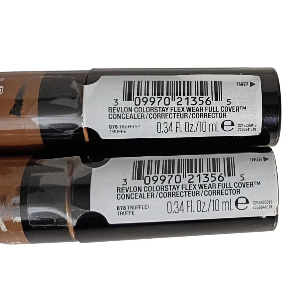 (2 PACK) Revlon ColorStay Flex Wear, full Cover Concealer 078 Truffle 0.34 fl oz